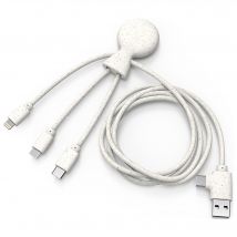 XOOPAR 5 en 1 Mr BIO USB A C/micro USB y USB C y cable Lightning 1m Blanco - Nuevo