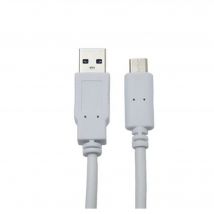 APM Cordon USB 3.0 USB-A/Type-C - Mâle/Mâle - Blanc - 1m
