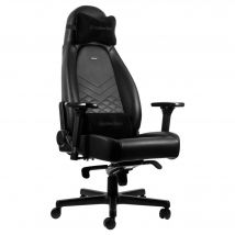 noblechairs Icon Siège rembourré Dossier rembourré Noir à motif