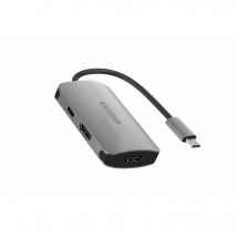 Sitecom CN-398 station d'accueil USB 3.2 Gen 1 (3.1 Gen 1) Type-C Aluminium, Noir