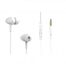 Auriculares intrauditivos con cable y micrófono Tellur Basic Gamma, blancos - Nuevo