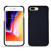 Coque cuir Apple iPhone 8 Plus - - Noir - Cuir saffiano