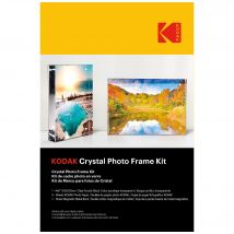 KODAK Crystal Photo Frame Kit - Cadre Transparent, Format A6 (10x15cm), 5 Feuilles de Papiers Photos et une Feuille Magnétique, Impression Jet d'Encre