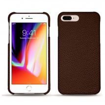 Coque cuir Apple iPhone 8 Plus - - Marron - Cuir grainé
