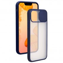 Coque pour iPhone 12 / 12 Pro Slide + Cache coulissant pour caméra Contour Bleu Bigben