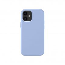 (O) Coque antichoc en gel de silicone doux pour Apple iPhone 12 mini, Bleu Lilas