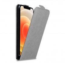 Coque pour Apple iPhone 12 MINI en GRIS TITANE Housse de protection Étui au design flip avec fermeture magnétique