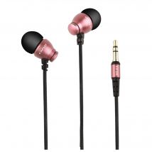 Écouteurs Appareils Intra-Auriculaires Jack 3.5Mm Plaqué Or Nylon Résistant Rose YONIS