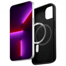 PURO Funda para iPhone 12/12 Pro Silicona Icon MagSafe Negro - Nuevo