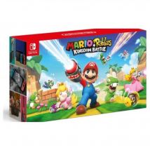 Switch Néon 64 Go + Mario et les lapins Cretins, Rouge, Bleu
