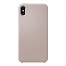 Coque silicone unie Soft Touch Sable rosé compatible Apple iPhone X iPhone XS