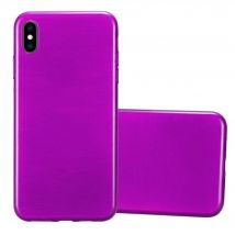 Coque pour Apple iPhone XS MAX en Lilas Housse de protection Étui en silicone TPU flexible au design brossé