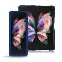 Coque cuir Samsung Galaxy Z Fold3 - - Bleu - Cuir lisse