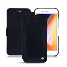 Funda de piel Apple iPhone 8 Plus - Solapa horizontal - Negro - Piel saffiano - Nuevo