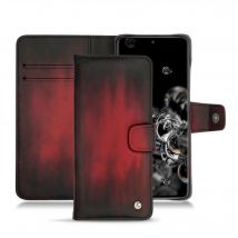 Funda de piel Samsung Galaxy S20+ 5G - Solapa billetera - Rojo - Piel patinada - Nuevo