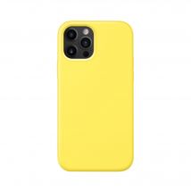 Coque antichoc en gel de silicone doux pour Apple iPhone 12/12 Pro, Jaune Limonade