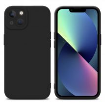 Coque pour Apple iPhone 14 PLUS en FLUID NOIR Housse de protection Étui en silicone TPU flexible