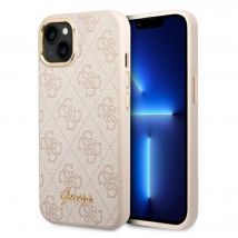 Guess étui pour iPhone 14 Plus 6.7 rose 4G Logo Or Vintage