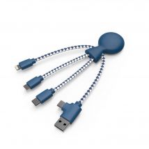 Câble Multi-Connecteurs USB Mr Bio Bleu En Plastique Recyclé