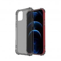 Coque Tpu Transparente Noir Coins Renforces pour iPhone 12/12Pro