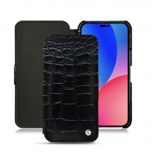 Housse cuir Apple iPhone 14 Pro Max - - Noir - Cuir Abaca