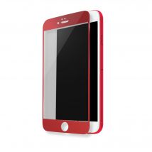 Protection d'écran en verre trempé (100% de surface couverte) pour iPhone 7 Plus, Rouge