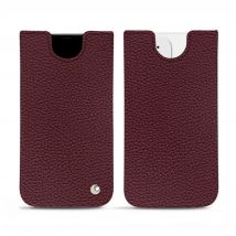 Pochette cuir Apple iPhone 12 mini - - Violet - Cuir grainé