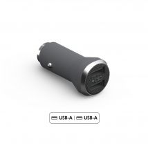 Cargador de Coche Dual USB A+A 4.8A (2.4+2.4A) IC Smart Garantía de por vida Grey Force Power - Nuevo
