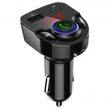 BigBen Connected Cargador de coche dual USB A C 25W con transmisor FM Negro - Nuevo