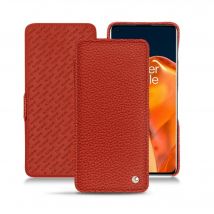 Housse cuir OnePlus 9 Pro - - Orange - Cuir grainé