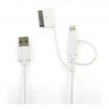 Spring Cable 3En1 2.4A 30 Pin/Micro-Usb/Lightning Blanc