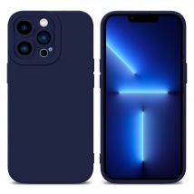 Coque pour Apple iPhone 12 PRO en FLUID BLEU FONCÉ Housse de protection Étui en silicone TPU flexible