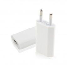 Chargeur secteur adaptateur USB iPhone universel blanc