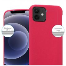 Funda rígida para Apple iPhone 12 / 12 PRO en FROST RED Protective Cover Flexible TPU Silicone Case - Nuevo