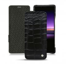 Housse cuir Sony Xperia 1 - - Noir - Cuir Abaca