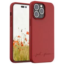 Coque pour iPhone 14 Pro Max Natura Eco-conçue Rouge Just Green