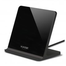Support de recharge sans fil ultra fin en aluminium (Charge rapide 10W), Noir de Jais