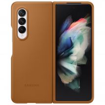 Coque pour Samsung Galaxy Z Fold 3 Premium Cuir Marron Samsung