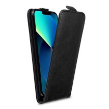 Coque pour Apple iPhone 13 PRO MAX en NOIR DE JAIS Housse de protection Étui au design flip en similicuir lisse