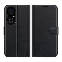 Portefeuille pour HUAWEI P50 Pro+ PLUS Simili-cuir Rabat Protection (NOIR)