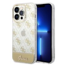Étui Guess pour iPhone 14 Pro 6,1 or étui rigide 4G Pattern Script