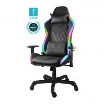 DELTACO GAMING - Silla de juego RGB LED 332 modos, cuero PU negro, max 120kg - Nuevo