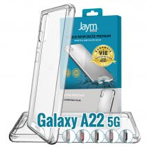JAYM - Carcasa ultra rígida de alta calidad para Samsung Galaxy A22 5G - Certificado contra caídas desde 3 metros - Garantía de por vida - 