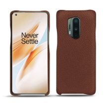 Coque cuir OnePlus 8 Pro - - Marron - Cuir saffiano