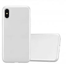 Coque pour Apple iPhone XS MAX en METALLIC ARGENT Housse de protection Étui en silicone TPU flexible