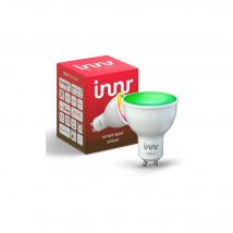 INNR Ampoule connectée GU10 - ZigBee 3.0 Multicolor + Blanc réglable - 1800 a 6500K Intensité réglable.