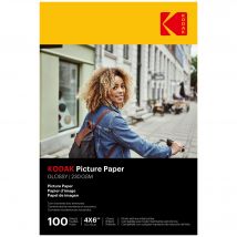 KODAK - 100 feuilles de papier photo 230g/m², brillant, Format A6 (10x15cm), Impression Jet d'encre - 9891164