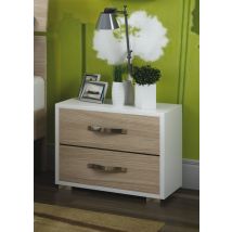 LINEA MODERN COMODINO 2C OL/BI 52X36XH43CM