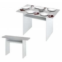 KIT TAVOLO CONSOLLE 35/70X120XH75CM BIANCO CEME