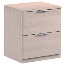 COMODINO 2 CASSETTI CM. 46 X 38 X 34 ROVERE CHIARO